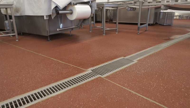 OzFlow stainless steel drain channel installation