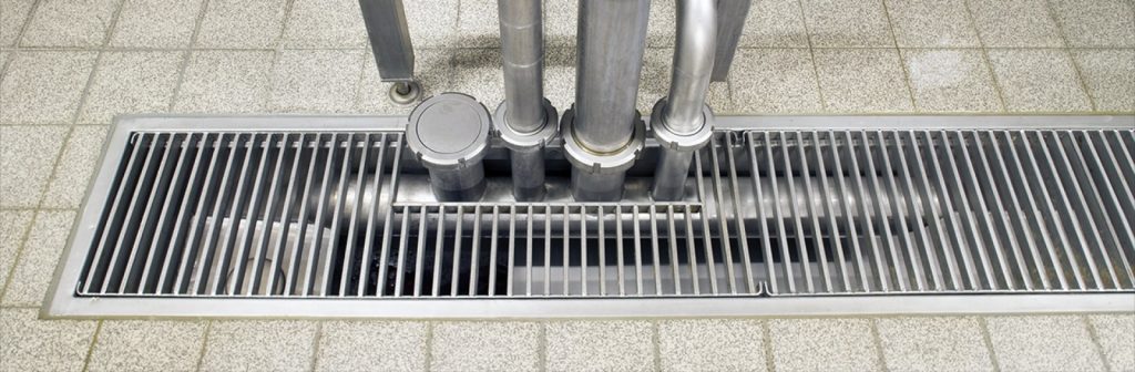 OzFlow stainless steel drain channel installation