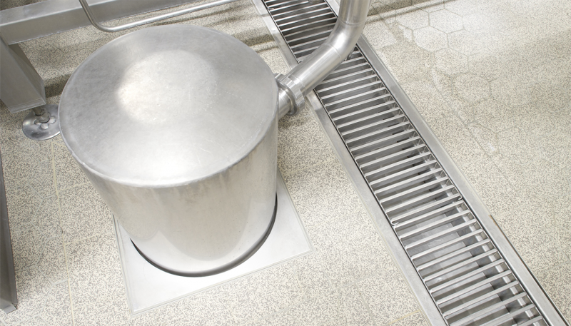 OzFlow stainless steel drain channel installation