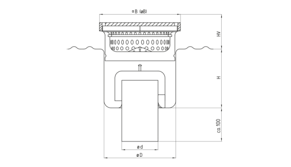 Industrial floor drain HS / HK-S