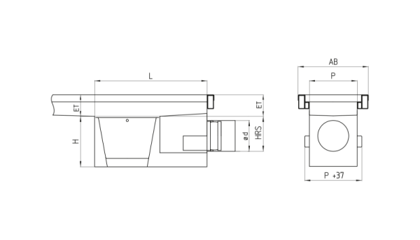Channel drain RSKE-END-W