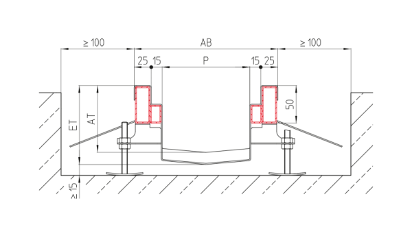 Industrial channel IKR with plug-in channel drain