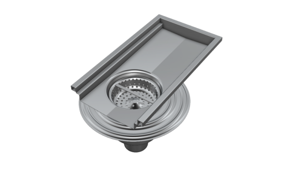 Commercial channel GKR with plug-in channel drain