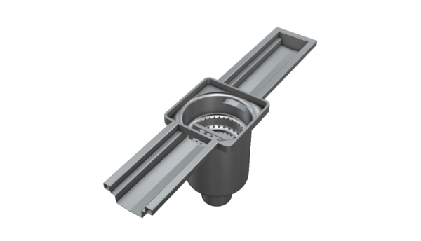 Commercial channel GKR with welded/underwelded channel drain