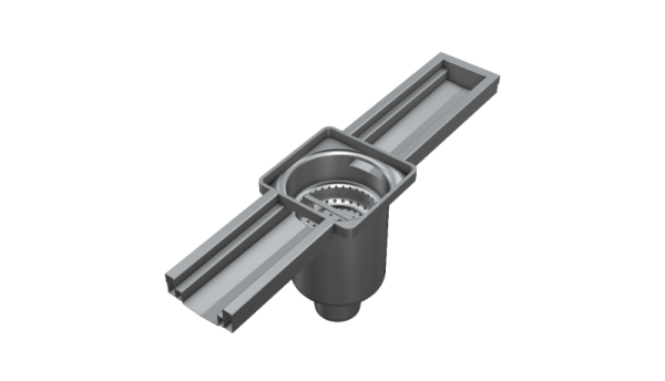 Industrial channel IKR with welded/underwelded channel drain