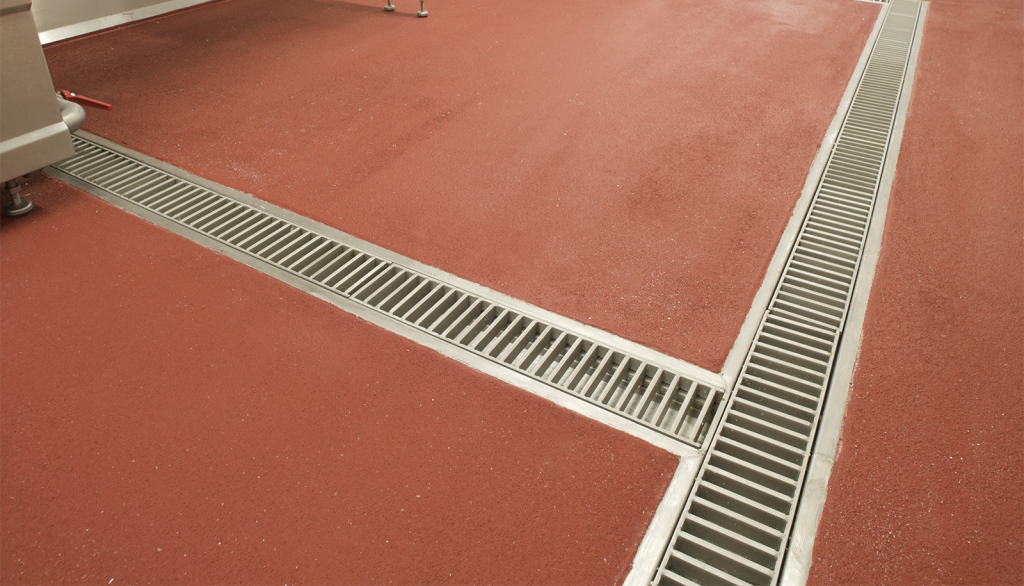 OzFlow stainless steel drain channel 316Ti food processing